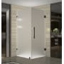 Aston Aquadica GS 36" Wide x 36" Deep x 72" High Frameless Hinged Shower Enclosure with Frosted Glass and Glass Shelves Bronze