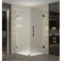Aston Aquadica GS 38" Wide x 38" Deep x 72" High Frameless Hinged Shower Enclosure with Frosted Glass and Glass Shelves Bronze