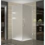 Aston Aquadica GS 38" Wide x 38" Deep x 72" High Frameless Hinged Shower Enclosure with Frosted Glass and Glass Shelves Stainless Steel