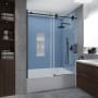 Aston Langham XL 70" High x 60" Wide Sliding Frameless Tub Door with Clear Glass Oil Rubbed Bronze