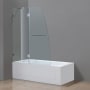 Aston Soleil 48" Wide x 58" High Frameless Hinged Tub Door with Clear Glass Chrome