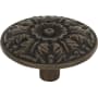 Atlas Homewares Hammered Medallion 1-1/2 Inch Mushroom Cabinet Knob Rust