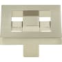 Atlas Homewares Nobu 1-3/8 Inch Square Cabinet Knob Brushed Nickel