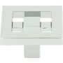 Atlas Homewares Nobu 1-3/8 Inch Square Cabinet Knob Polished Chrome