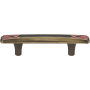 Atlas Homewares Canterbury 3 Inch Center to Center Bar Cabinet Pull Black / Red