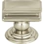 Atlas Homewares Campaign 1-1/2 Inch Rectangular Cabinet Knob Brushed Nickel