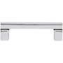 Atlas Homewares Reeves 3-3/4 Inch Center to Center Bar Cabinet Pull Polished Chrome