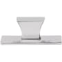 Atlas Homewares Zander 1-1/4 Inch Rectangular Cabinet Knob Polished Chrome