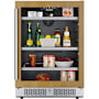 Avallon 24 Inch Wide 140 Can Energy Efficient Beverage Center with LED Lighting, Double Pane Glass, Touch Control Panel and Right Swing Door Panel Ready Glass