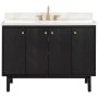 Avanity Adele 48" Free Standing Single Basin Vanity Set with Cabinet and Quartz Vanity Top Black