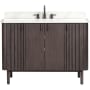 Avanity Blakely 49" Free Standing Single Basin Vanity Set with Cabinet and Quartz Vanity Top Brown Oak