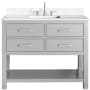 Avanity Brooks 42" Free Standing Single Basin Vanity Set with Cabinet and Engineered Stone Vanity Top Chilled Gray