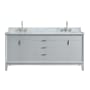 Avanity Emma 73" Free Standing Double Basin Vanity Set with Wood Cabinet and Granite Vanity Top Dove Gray / Carrera White
