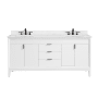 Avanity Emma 73" Free Standing Double Basin Vanity Set with Cabinet and Engineered Stone Vanity Top White