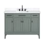 Avanity Madison 48" Free Standing Single Basin Vanity Set with Cabinet and Engineered Stone Vanity Top Smoke Green