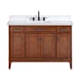 Avanity Madison 48" Free Standing Single Basin Vanity Set with Cabinet and Engineered Stone Vanity Top Tobacco
