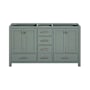 Avanity Modero 60" Double Free Standing Vanity Cabinet Only - Less Vanity Top Smoke Green