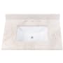 Avanity 31" Quartz Vanity Top with Undermount Rectangular Sink and Backsplash White / Copper