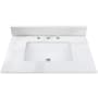 Avanity 31" Quartz Vanity Top with Undermount Rectangular Sink and Backsplash White with Veins