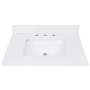 Avanity 31" Quartz Vanity Top with Undermount Rectangular Sink and Backsplash White