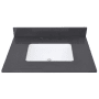 Avanity 31" Quartz Vanity Top with Undermount Rectangular Sink and Backsplash Dark Gray