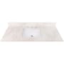 Avanity 43" Quartz Vanity Top with Undermount Rectangular Sink and Backsplash White / Copper