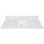 Avanity 43" Quartz Vanity Top with Undermount Rectangular Sink and Backsplash White