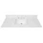 Avanity 49" Quartz Vanity Top with Undermount Rectangular Sink and Backsplash White
