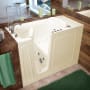 Avano Walk-In Tubs 52-3/4" Gel Coated Air / Whirlpool Bathtub for Alcove Installations with Left Drain, Roman Tub Faucet and Handshower Biscuit
