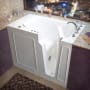 Avano Walk-In Tubs 52" Gel Coated Air Bathtub for Alcove Installations with Right Drain, Roman Tub Faucet and Handshower White