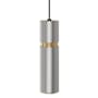 Avenue Lighting Cicada 10" Tall LED Mini Pendant Knurled Light Grey / Brass