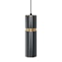 Avenue Lighting Cicada 10" Tall LED Mini Pendant Knurled Dark Grey / Brass
