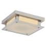 Avenue Lighting Cermack St. 10" Wide LED Flush Mount Square Ceiling Fixture with Frosted Glass Shade Brushed Nickel