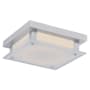 Avenue Lighting Cermack St. 10" Wide LED Flush Mount Square Ceiling Fixture with Frosted Glass Shade Polished Chrome