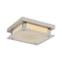 Avenue Lighting Cermack St. 12" Wide LED Flush Mount Square Ceiling Fixture with Frosted Glass Shade Brushed Nickel