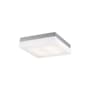 Avenue Lighting Cermack St. 8" Wide LED Flush Mount Square Ceiling Fixture with Frosted Glass Shade Brushed Nickel