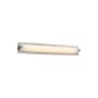 Avenue Lighting Cermack St. 16" Wide LED Bath Bar with Half Cylinder Shade Brushed Nickel