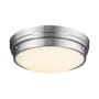 Avenue Lighting Cermack St. 13" Wide LED Flush Mount Bowl Ceiling Fixture Brushed Nickel