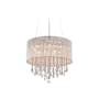 Avenue Lighting Beverly Dr. 12 Light 32" Wide Drum Chandelier Silver Silk String