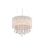 Avenue Lighting Beverly Dr. 12 Light 32" Wide Drum Chandelier White Silk String