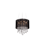 Avenue Lighting Beverly Dr. 8 Light 16" Wide Drum Chandelier Black Silk String