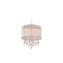 Avenue Lighting Beverly Dr. 8 Light 16" Wide Drum Chandelier Silver Silk String