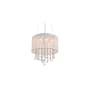 Avenue Lighting Beverly Dr. 8 Light 16" Wide Drum Chandelier White Silk String