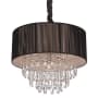 Avenue Lighting Vineland Ave. 5 Light 19" Wide Drum Chandelier with Silk Shade Black Silk String