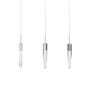 Avenue Lighting Aspen 3 Light 37" Wide LED Crystal Linear Pendant with Bubbled Crystal Shades Polished Chrome