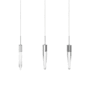 Avenue Lighting Aspen 3 Light 37" Wide LED Crystal Linear Pendant with Clear Crystal Shades Polished Chrome