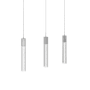Avenue Lighting The Original Glacier 3 Light 37" Wide LED Crystal Linear Pendant with Bubbled Crystal Shades Polished Chrome