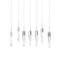 Avenue Lighting Aspen 7 Light 47" Wide LED Crystal Linear Pendant with Clear Crystal Shades Polished Chrome