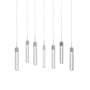 Avenue Lighting The Original Glacier 7 Light 47" Wide LED Crystal Linear Pendant with Bubbled Crystal Shades Polished Chrome