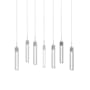 Avenue Lighting The Original Glacier 7 Light 47" Wide LED Crystal Linear Pendant with Clear Crystal Shades Polished Chrome